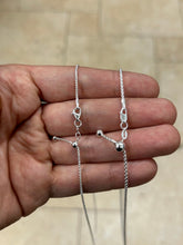 925 Sterling Silver Solid Round Box Adjustable Chain Necklace 24" 1.3mm OR 1.8mm, 925 Sterling Silver, Gift, Men Women